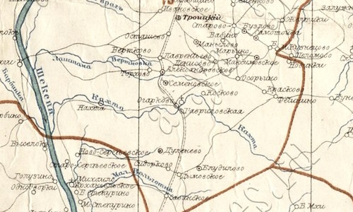 Старая карта, район с. Огарково